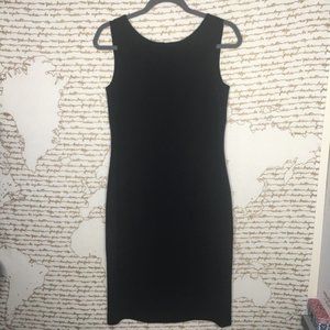 Santorelli Made in Italy Size 4 Classic Black Midi Length Sheath Dress